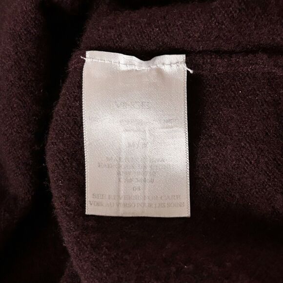 Vince Men's 100% Cashmere V-Neck Sweater in Burgundy Size Medium - Picture 5 of 5